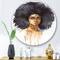 Designart - Portrait of African American Woman X - Modern Metal Circle Wall Art